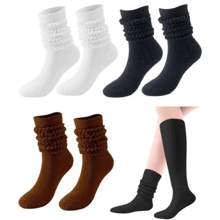 Boot Sock Slouchy - PLULON Slouchy Socks for Women, Scrunch
