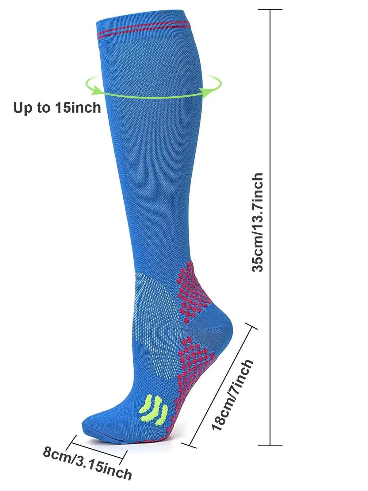 3 Pairs Compression Socks Unis - Knee High Sock Women recensione e prezzo