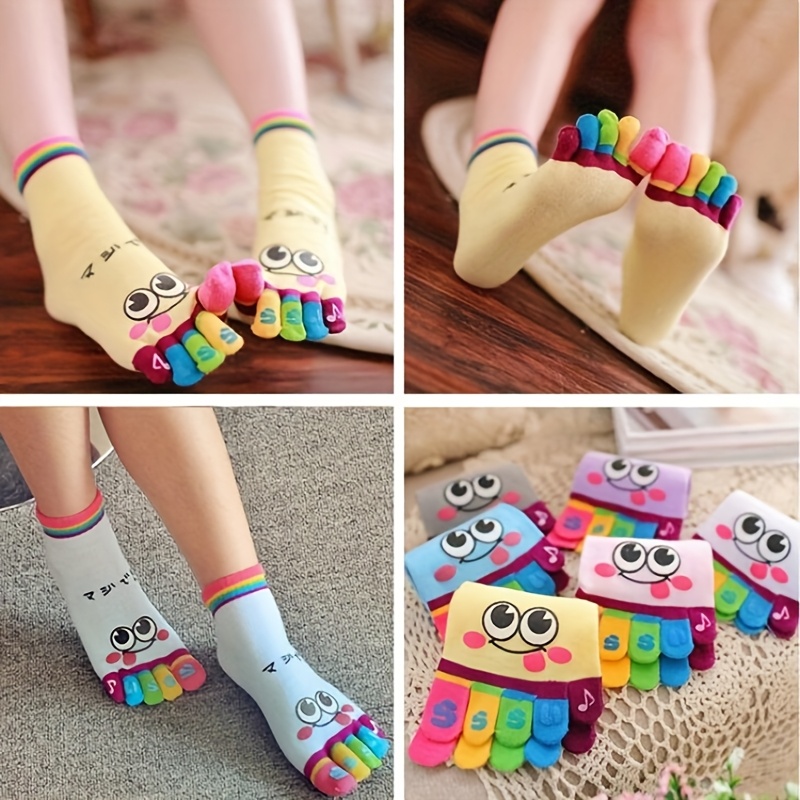 3pairs//Cartoon printed toe so - Toe Sock Split recensione e prezzo