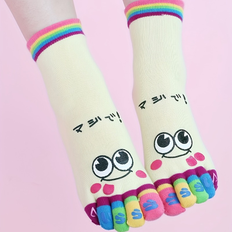 3pairs//Cartoon printed toe so - Toe Sock Split recensione e prezzo