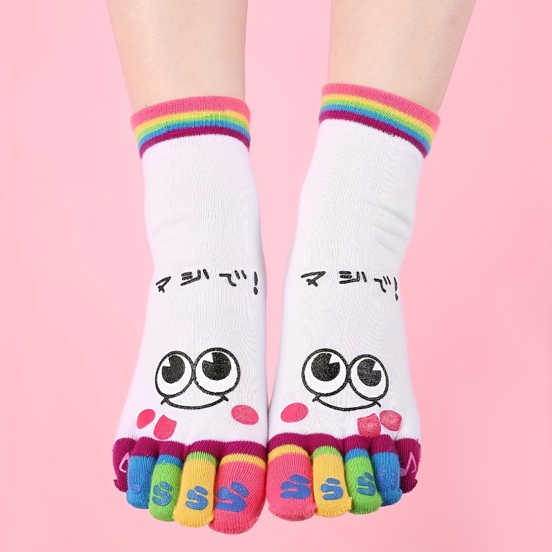 3pairs//Cartoon printed toe so - Toe Sock Split recensione e prezzo