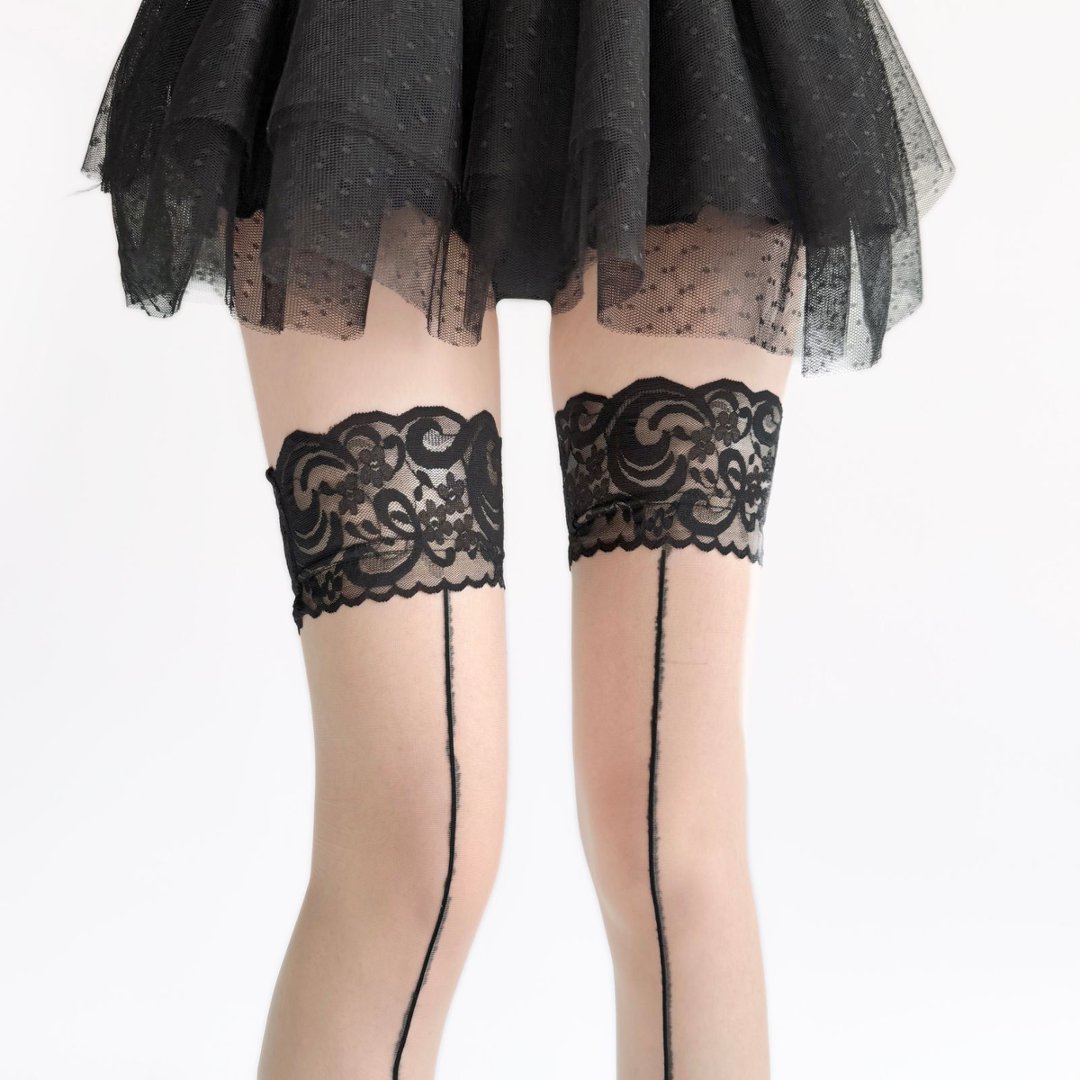 Lace Top Sheer Thigh High Stoc - Thigh High Sock Stay Up recensione e prezzo