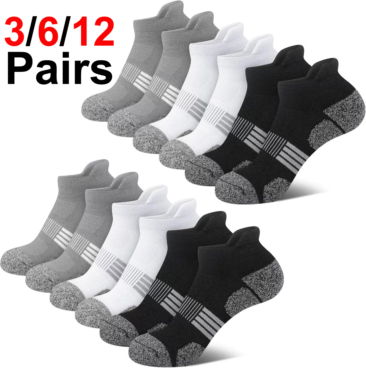 Men's Ankle Socks 6/12 Pairs B - Ankle Sock Low Cut recensione e prezzo