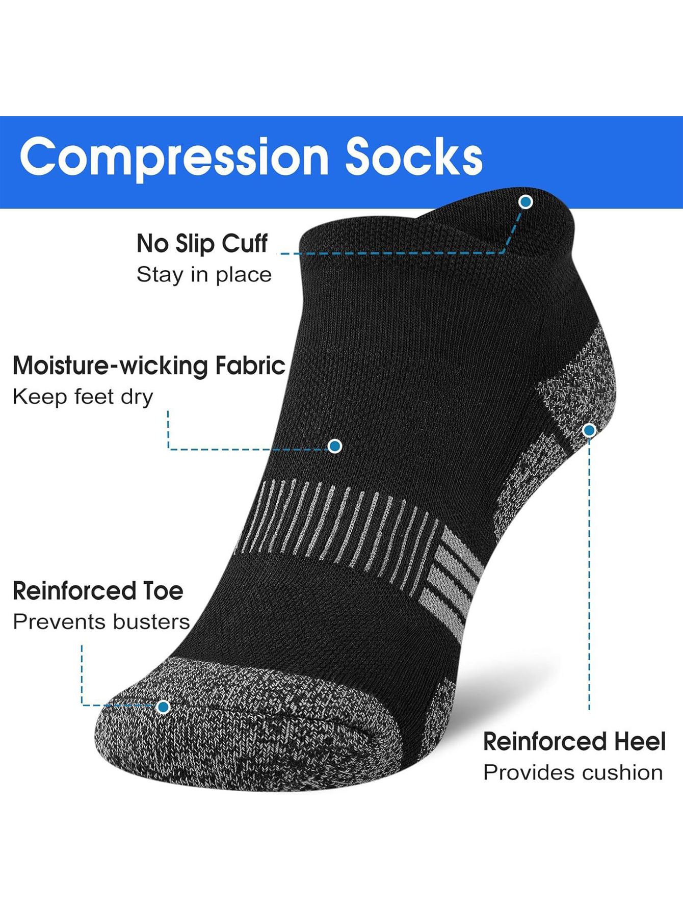Men's Ankle Socks 6/12 Pairs B - Ankle Sock Low Cut recensione e prezzo