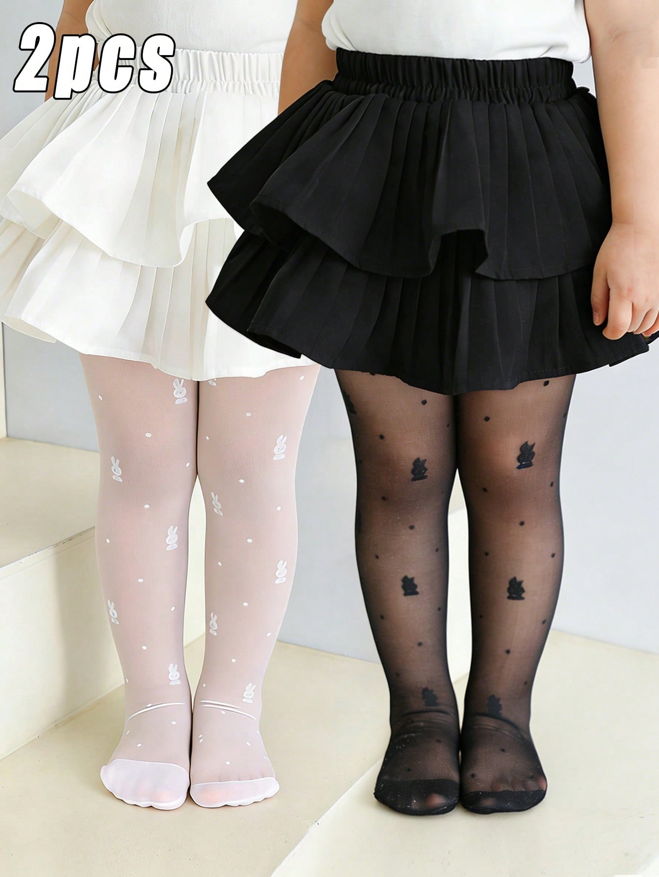 2Pack Toddler Girl Rabbit Prin - Tights Pantyhose Sheer recensione e prezzo