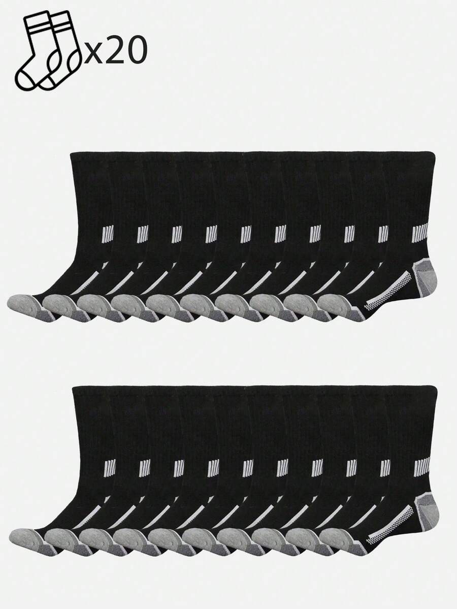 20 Pairs Mens Striped Cushione - Athletic Sock Cushion recensione e prezzo