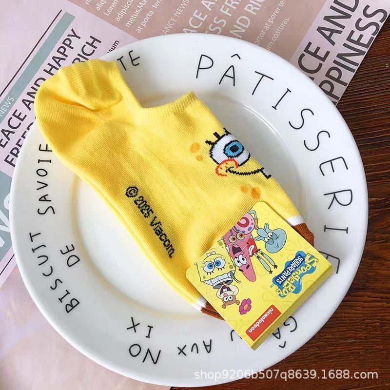 4PCS Hot Cute SpongeBob Square - Invisibility Sock Loafer recensione e prezzo