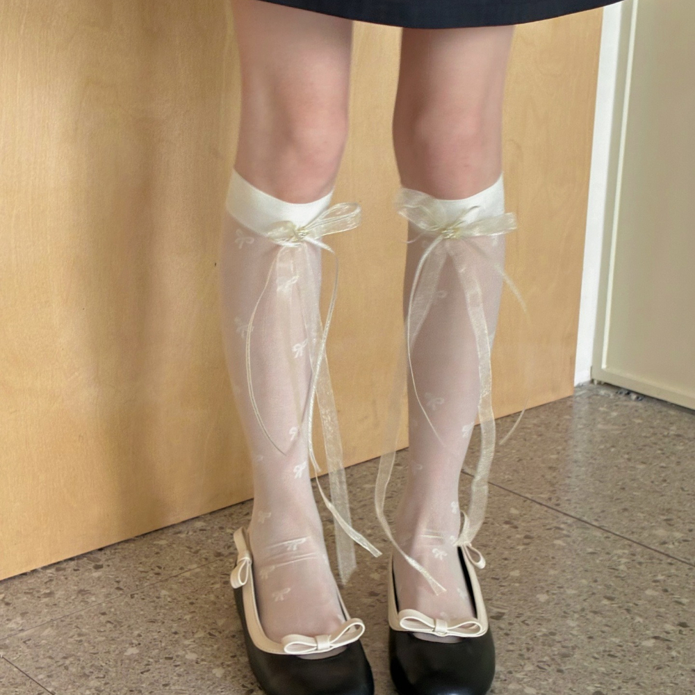 Sweet Bow Lace Sunscreen Calf  - Silk Sock Bamboo recensione e prezzo