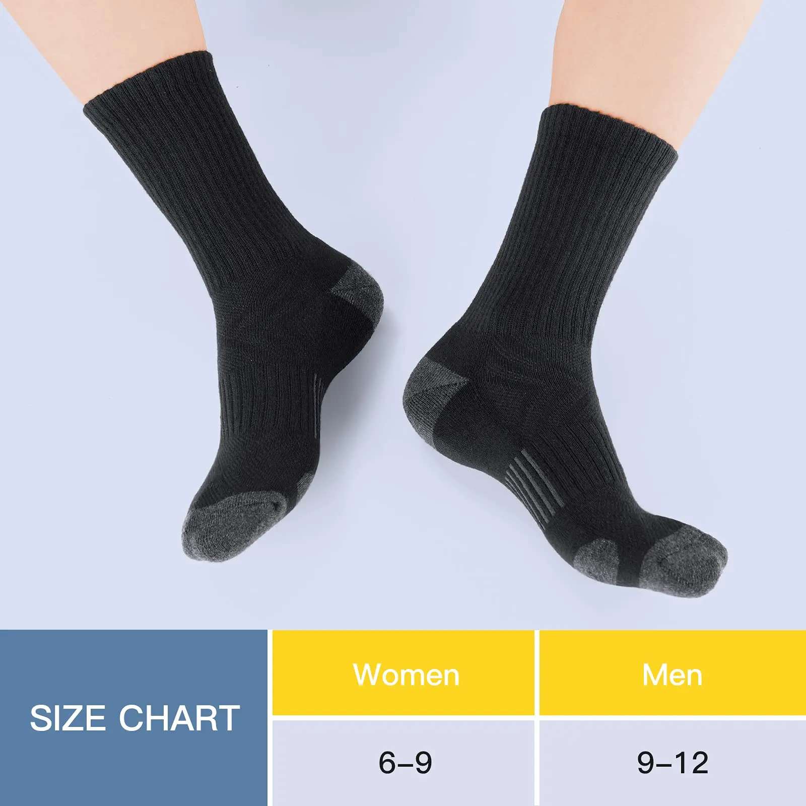 6 Pairs Men's Cushioned Crew S - Cotton Crew Sock Pack recensione e prezzo
