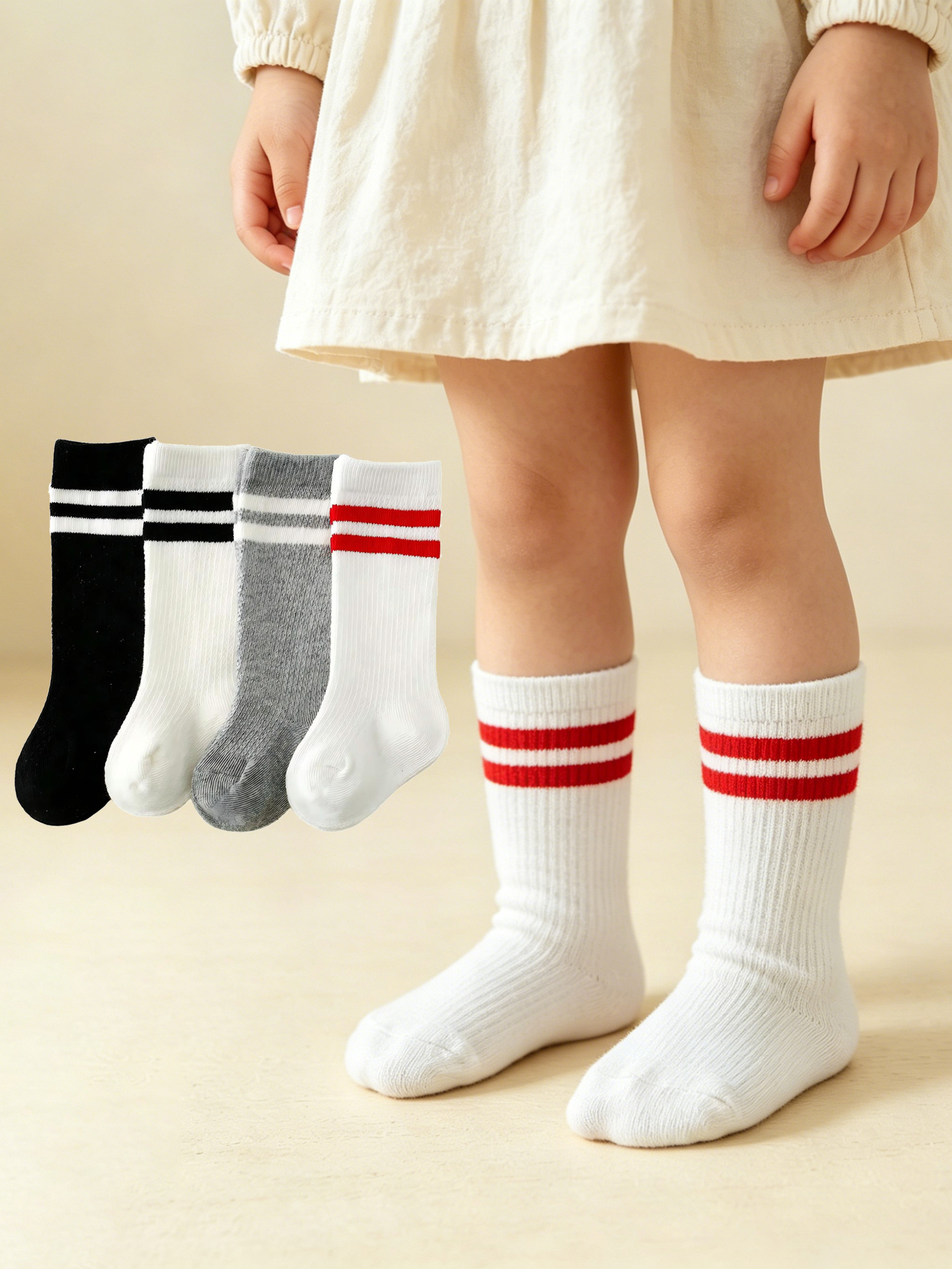 4-Pack Baby Toddler Striped Cr - Cotton Crew Sock Pack recensione e prezzo