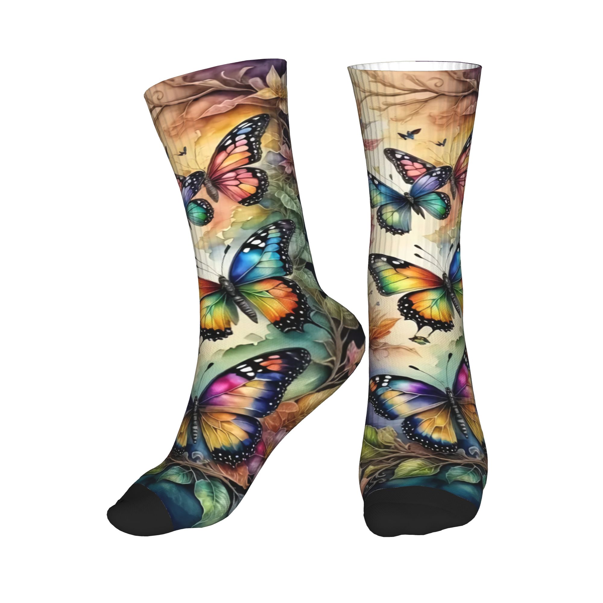 Colorful Butterflies and Flowe - Dress Sock Men recensione e prezzo