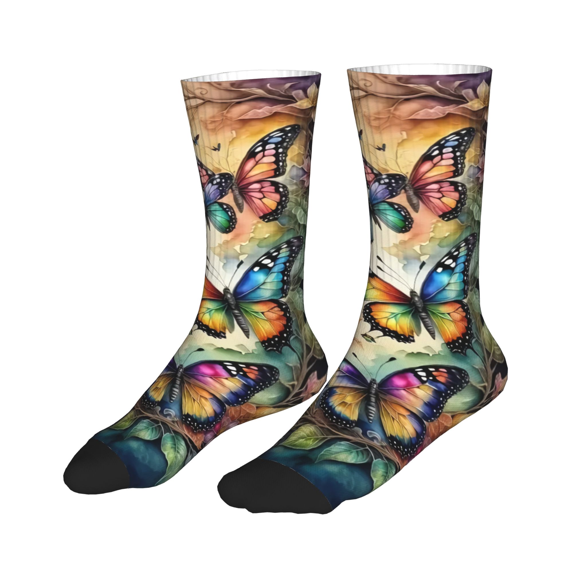 Colorful Butterflies and Flowe - Dress Sock Men recensione e prezzo