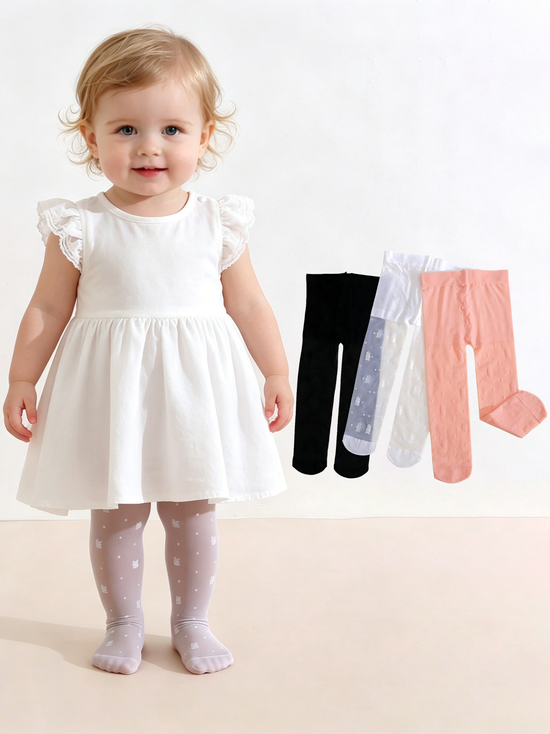 3Pack Toddler Girl Rabbit Prin - Tights Pantyhose Sheer recensione e prezzo