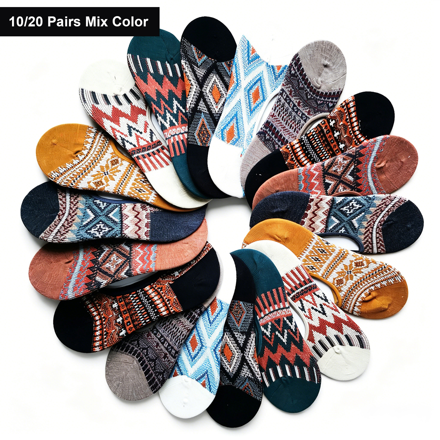 10/20 Pairs No Show Socks Men  - No Show Sock Women recensione e prezzo