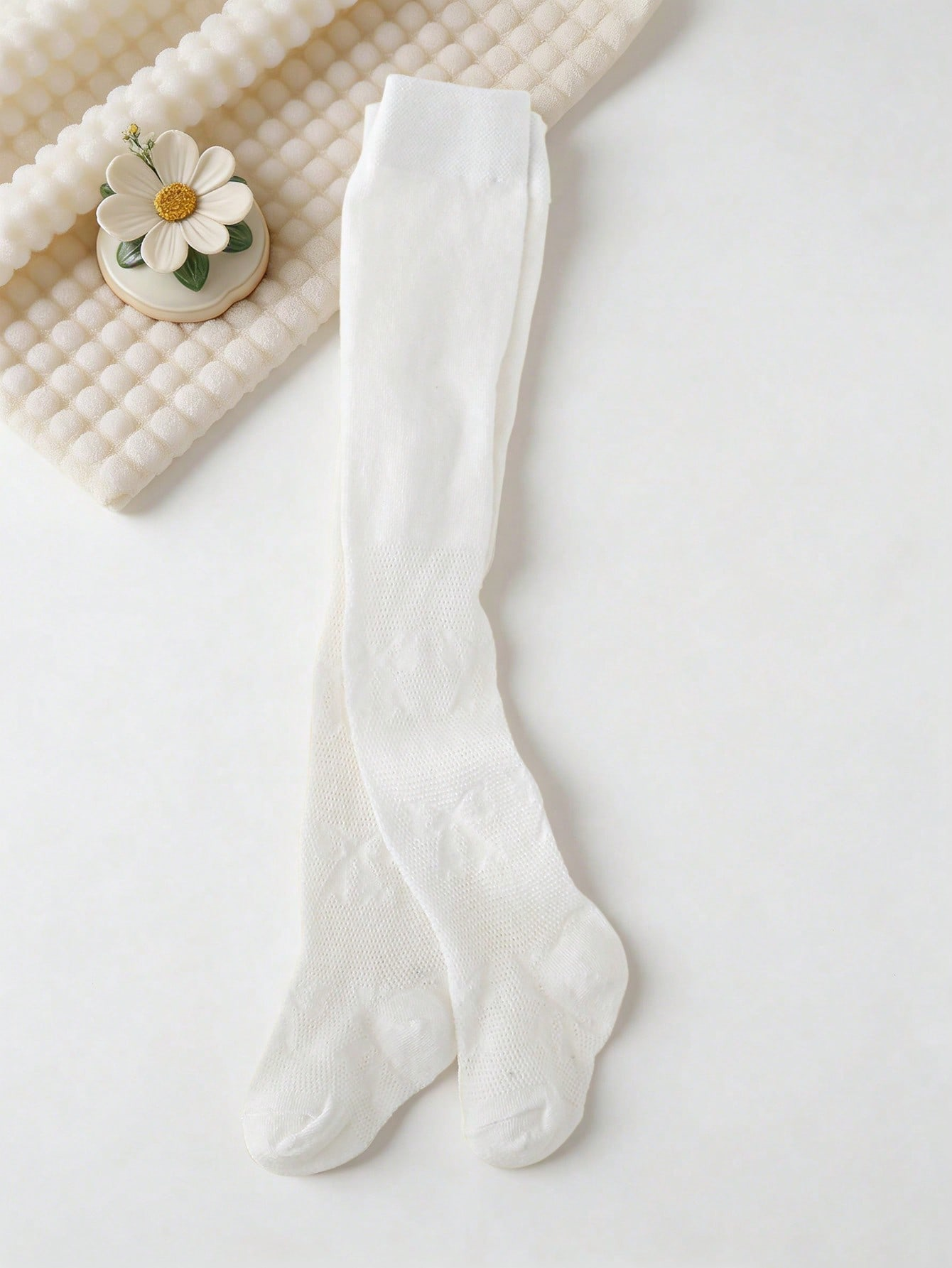 3/1 Pcs Girls White Bow Print  - Tights Pantyhose Sheer recensione e prezzo