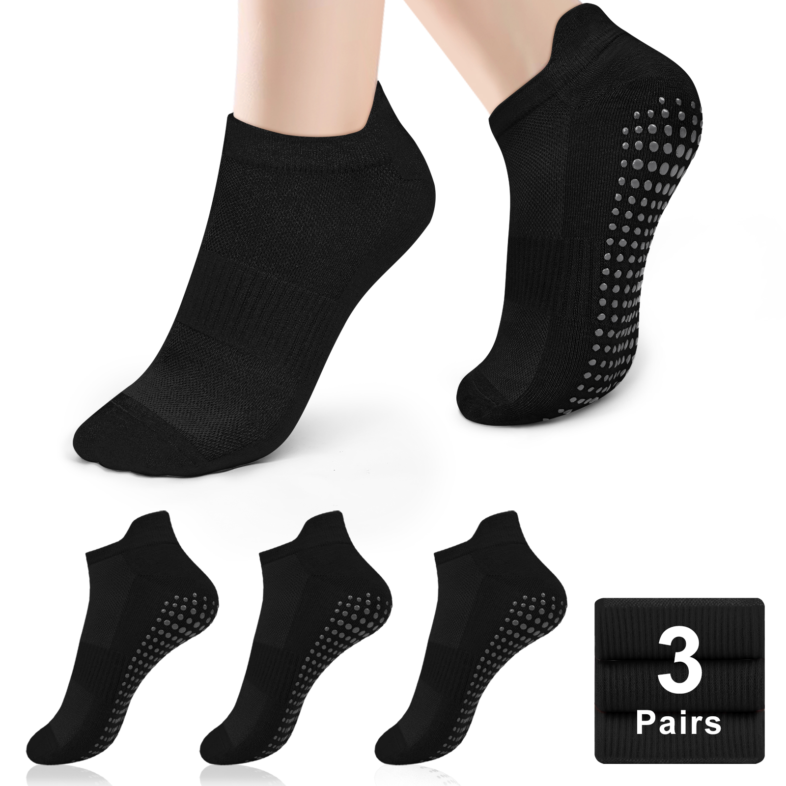 3 Pairs Yoga Socks Women Cotto - Grip Sock Yoga recensione e prezzo
