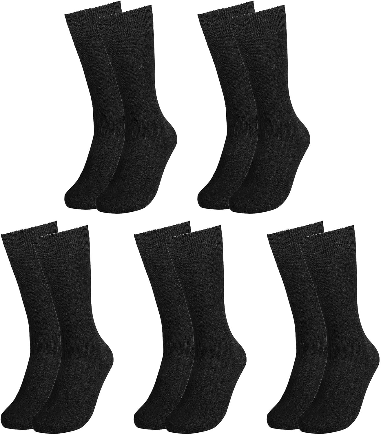 Men Dress Socks 5-Pack Plain R - Cotton Crew Sock Pack recensione e prezzo